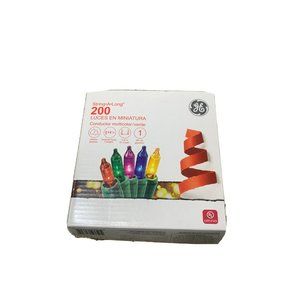 Ge String-A-Long 200 Miniature Lights, Multicolor with Green Wire